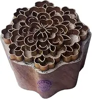 Popular Wooden Block Brass Floral Designs Clay Printing Stamp