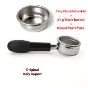 OEM La Cimbali Espresso Bottomless Naked Portafilter Handle + 21g + 14g Baskets