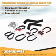 Radiator Hose + Gates Belt Kit for Holden Jackaroo U8 3.0L 16V 4JX1 1998-1999