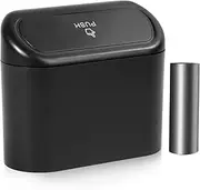 NBTEPEM Car Trash Can with Lid, Mini Auto Garbage Can with 30 Trash Bags, Leakproof Automotive Garbage Container Bin, Multipurpose Organizers and Storage for Car, Home, Office (Black)