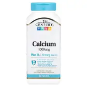 21st Century, Calcium Plus D3, 90 Tablets