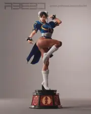 Chun-Li (SF) Statue 3D Print Unpainted/Unassembled