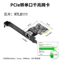 在飛比找Yahoo奇摩拍賣-7-11運費0元優惠優惠-樂擴PCIE單口1G千兆網卡PCIE X1接口RTL 811