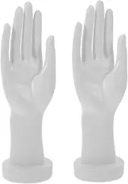 HOMOCONO Jewelry Display Rack 2pcs Mannequin Hand Models Plastic Bracelet Ring Holder for Retail Showcases