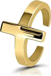 [Hoops & Loops] Sterling Silver Polished Cross Toe Ring