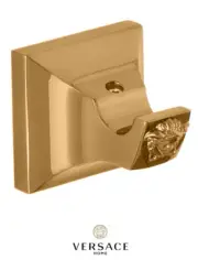 Versace Superbe Robe Hook in Gold Finish Signature Medusa Detail