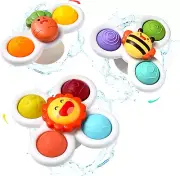 3Pcs Suction Cup Spinner Toys Baby Fidget Spinner Toy Spinning Toys for Toddlers