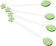 COLLBATH Long Handle Glass Spoons 4 Piece Sugar Dessert Spoons for Retro Tea Sets