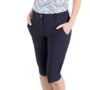 New Nivo Navy Blue Mandy Active Golf Bermuda Long Shorts Size 14 bin 4C