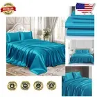 Silky Soft Luxury King Satin Sheet Set - Turquoise Fade Resistant Comfort