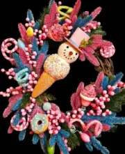 Whimsical Christmas wreath