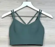 Lululemon Like A Cloud Long Line Bra Ribbed Size 10 B/C Medium Forest 76408