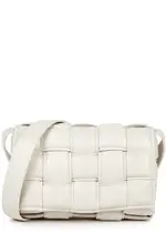 Bottega Veneta Cassette Small Leather Cross-body Bag, Bag, White One Size
