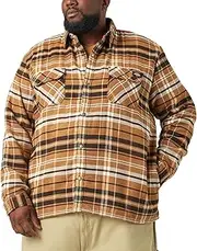 [Dickies] Mens Sherpa Lined Flannel Shirt Jacket W/Hydroshld