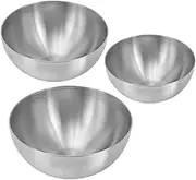 Ipetboom 3pcs Stainless Steel Salad Bowls Mixing Bowls for Kitchen Food Storage Fruit Noodles and Meal Prep Versatile for Cooking and Serving