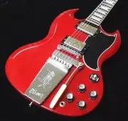 KILLER! Engraved Gibson Long Maestro Lyre Vibrola Chrome W Arm 4 SG FireB Guitar
