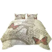 Butterflies and Eiffel Tower Paris Coverlet