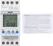 Switching Controller 2 Channel Timer Programmable Timing Switch AHC812 230V 16A Weekly Program Digital Time Switch Din Rail Mount