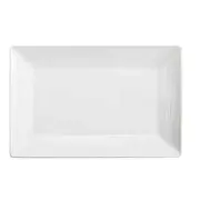 Oneida L6600000342R Lines Warm White 9"x5.5" Rectangular Porcelain Plate - 2 Doz
