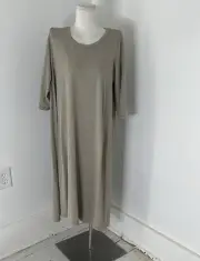 LABO.ART Abito Coro Opera Cotton Dress in Greige NWT 310.00