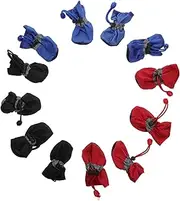 ROMISBABA 3 Sets Dog Rain Boots Thickened Pet Shoes for Comfort and Protection Includes and Colors Easy to Wear with Strap for Outdoor Use