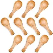 Small Wooden Spoon, Ice Cream Salt Spoon Honey Coffee Tea Sugar Salt Mustard Wooden Spoon Set