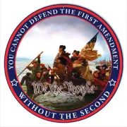 GEORGE WASHINGTON 2ND AMENDMENT 14" ROUND HEAVY DUTY USA MADE METAL ADV SIGN