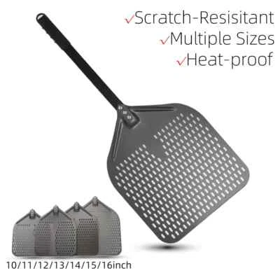 Big Pizza Perforated Shovel Paddle Short Handle for Turning Peel Kitchen Tools
