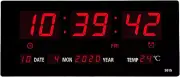 14.1 Inch Oversized LED Digital Wall Clock/Calendar Large Display with Indoor Te