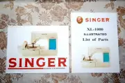 2-Book Library of Service Manuals for Singer Sewing Machines of Class XL-1000