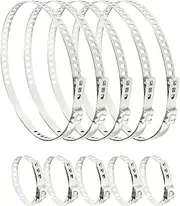 CV Boot Clamps,CV Joint Boot Crimp Clamp Kit,5pcs Small and 5pcs Large,Car Accessories Adjustable Stainless Steel Drive Shaft CV Boot Clamp,Fits for Steering Gear Gaiters