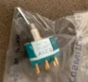 ON-OFF-ON Mini Toggle Switch - Alcoswitch MTA206P 2 pole