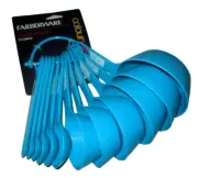 FARBERWARE COLORWORKS ~ 12 PIECE MEASURING SPOON & CUP SET ~ BLUE ~BPA Free
