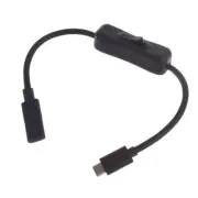 USB C Male to Female Extension Cable with Switches Charging Sync Data for Laptop