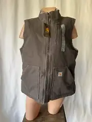 Youth Unisex Carhartt Sherpa Lined Vest Size L 12/14 Fits Women S/M