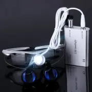 Dental Surgical Binocular Loupe Magnifier Glasses 3.5X-R Magnification LED Light