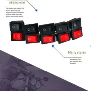 10Pcs Mini Rocker Switch 2Pin SPST for Automobiles Easy to Turn On and Off