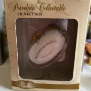 Vintage Imperial Porcelain Trinket Box Psalms 23 1 NEW IN BOX!