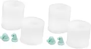 COHEALI 4 pcs Handmade Candle Mold Resin Candle Mould Easter Candle molds Silicone Candlestick epoxy Casting Silicone Casting molds Cake Stencil Cake Mold Silica Gel Making Tools Christmas