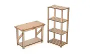 1/10 Wood Scale Garage Shelves & Work Bench Set Z-S0161 RC4WD rack shelve