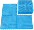 18 PACK Interlocking Pool Shower Drainage Mat 12" x 12" PVC Non-Slip Floor Tiles