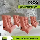 SOGA 4X Peach Triangular Wedge Lumbar Pillow Headboard Back Cushion Decor 45cm