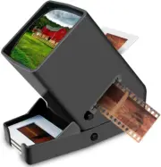 35Mm Slide Viewer LED Transparency Viewer, 3X Magnification, Handheld Viewer for