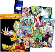 Dragon Ball Z Poster Book Super Set - 12 Dragonball Posters Featuring Goku, Vegeta, Majin Buu and More with Additional Temporary Tattoos (Dragonball Room Decor)