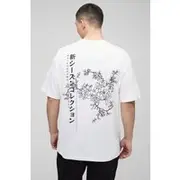 Mens White Oversized Blossom T-Shirt