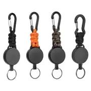 Outdoor Climbing Keychain Backpack Buckle Retractable Rope Carabiner Keychain