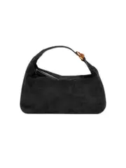 Liffner | Pillow Pouch Micro Bag in Black Suede | The UNDONE
