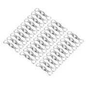 Fishing Barrel Swivel, 30Pcs 55lb Carbon Steel Terminal Tackle, Silver62