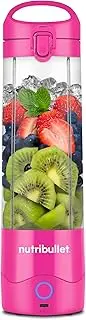 [NutriBullet] Portable Blender, Cordless, 20oz Vessel, Personal Blender, USB-C Rechargeable, Bright Pink, NBPB50100BP