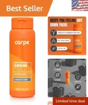 No Mess Sweat Absorbing Powder for Men - Talc-Free & Cooling Formula